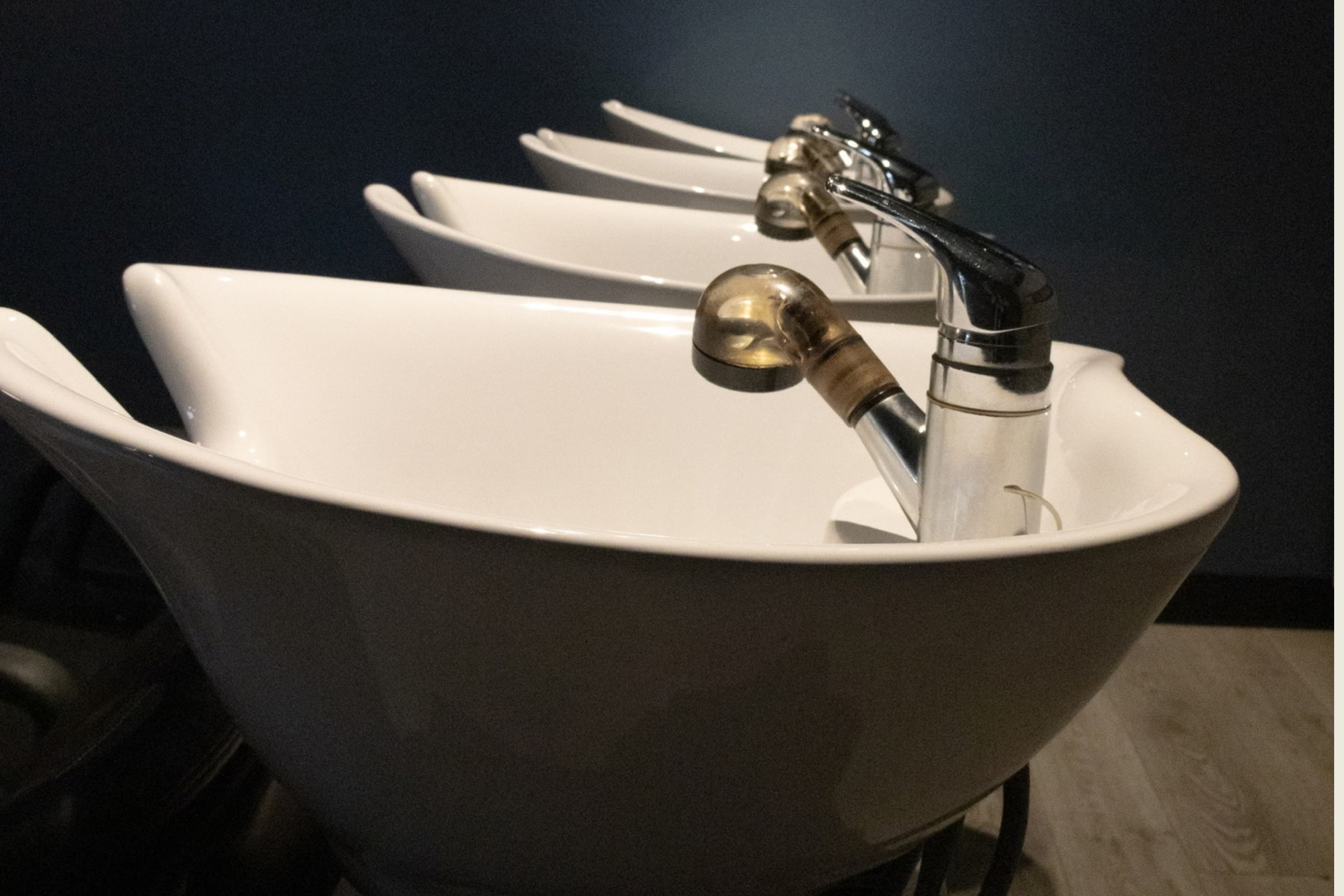 Shampoo bowls and reclining chairs at Adagio For Hair